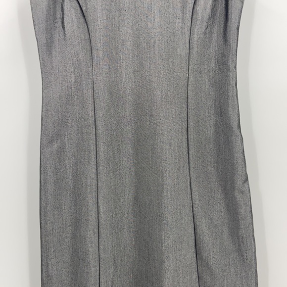 Sandra Darren elegant grey shimmer sheath dress size 6 - Picture 14 of 15